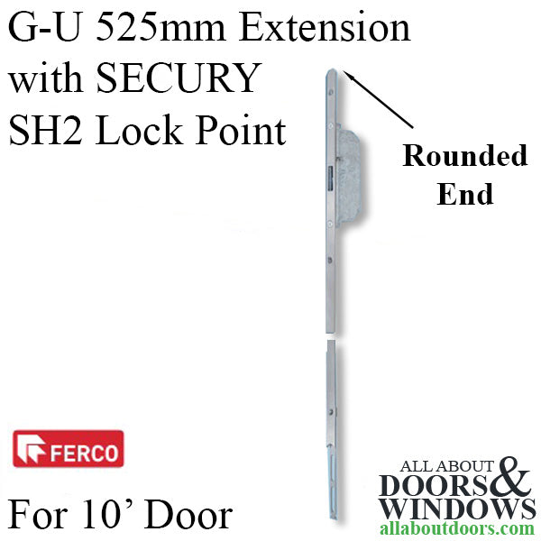 GU Ferco Top Rhino Hook Extension for Doors Over 8' – 20-43/64" Length