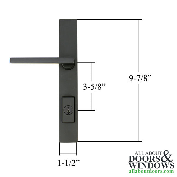 Pella Spiere Active Keyed Handleset Trim for Multipoint Lock – 92mm PZ
