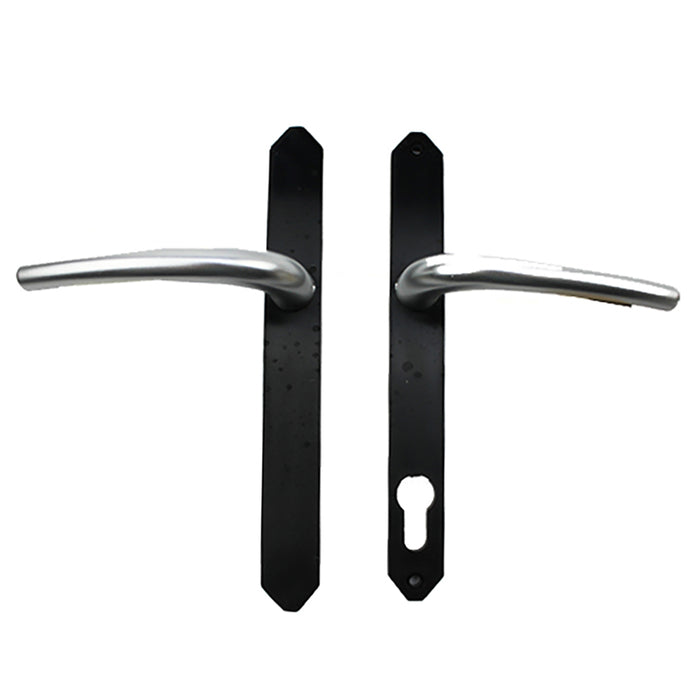 Construction Trim Handle Set with Key – No Cylinder Hole, Black