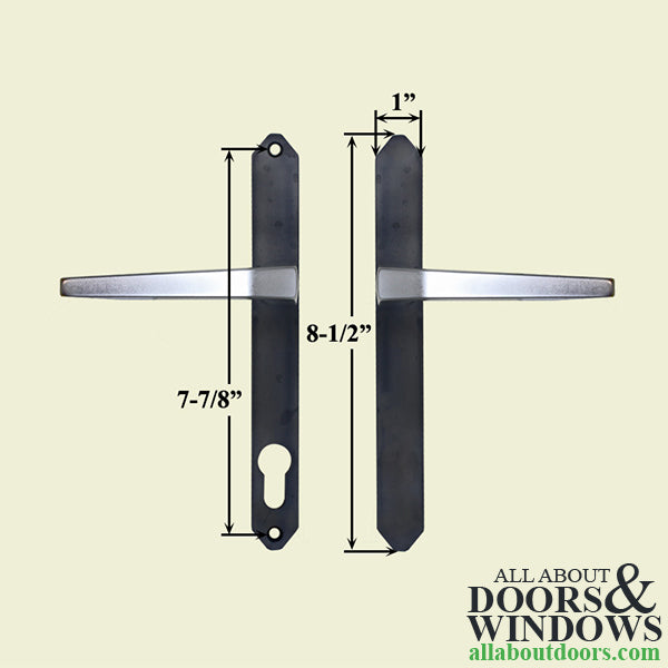 Construction Trim Handle Set with Key – No Cylinder Hole, Black
