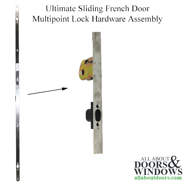 Marvin Multipoint Lock Assembly for French Doors – 2-3/8" Backset, 3 Hooks (DISCONTINUED)