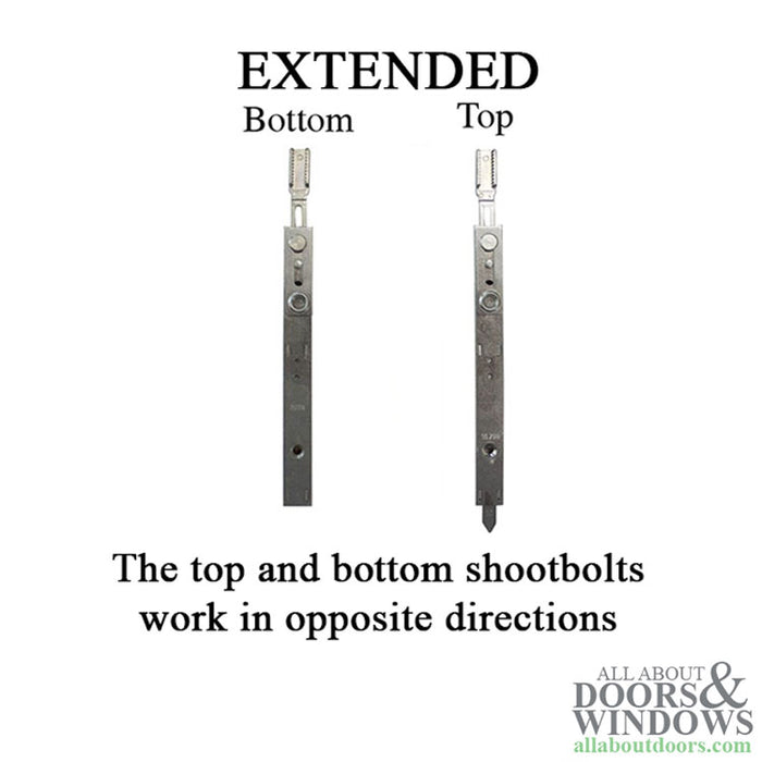 GU Inactive Multipoint Shootbolt Assembly – 50mm Backset, 92mm PZ, Adjustable Handle Height