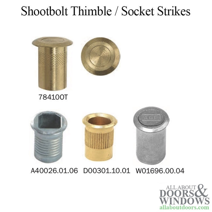 Shootbolt Thimble Strike with Spring-Loaded Cover – 18mm Exterior