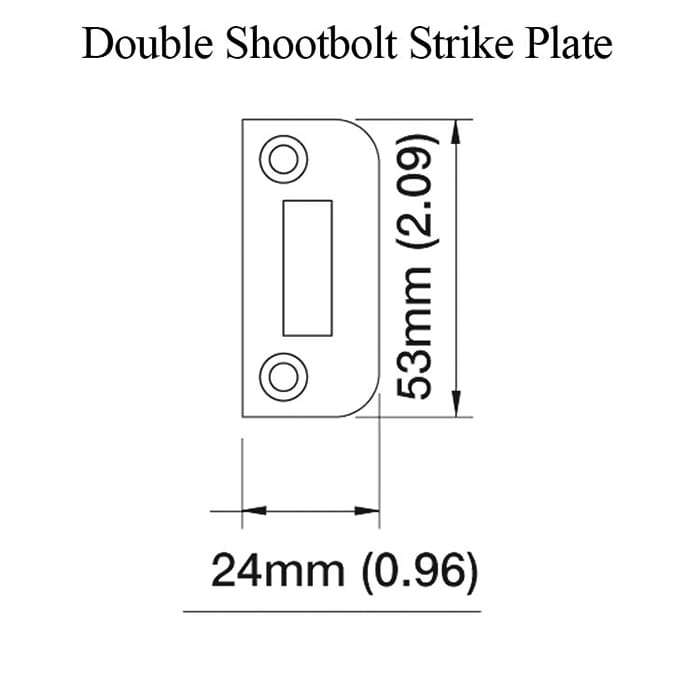 Hoppe Shootbolt Strike for Single or Double Doors – Stainless Steel