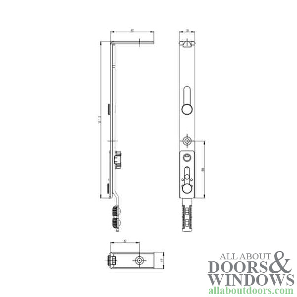 GU Shootbolt Attachment for Multipoint Locks – 160mm