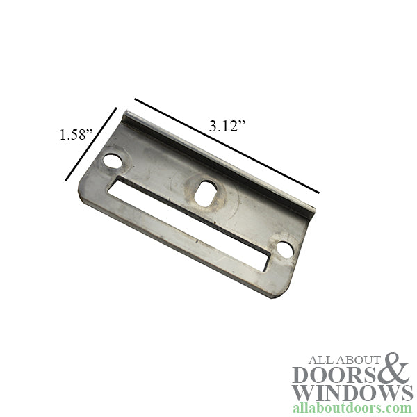 Double Door Strike for Multipoint Locks – 3-1/8" Width, Stainless Steel