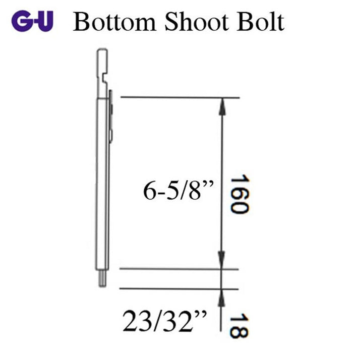 GU Bottom Shootbolt – 16mm Faceplate, Silver FerGuard