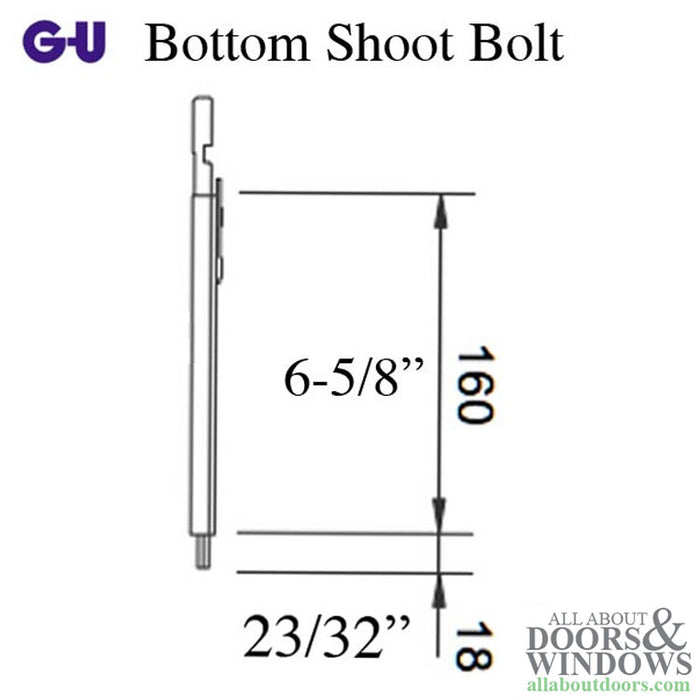 GU Bottom Shootbolt – 16mm Faceplate, Silver FerGuard