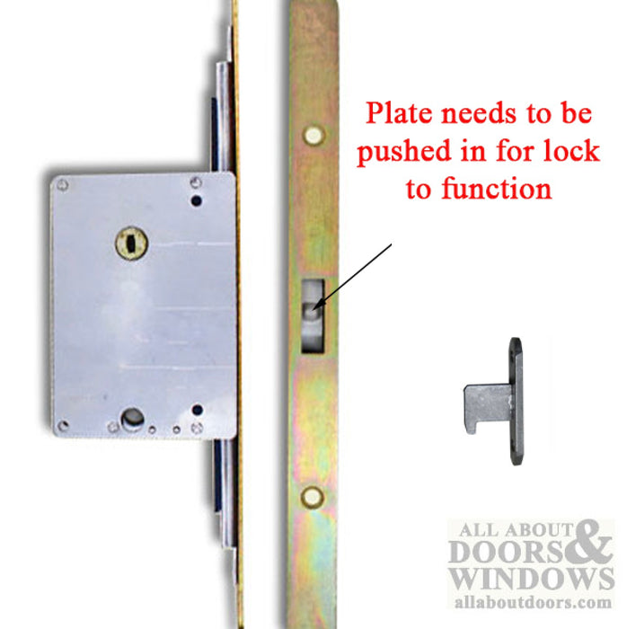 Single Point Sliding Door Lock – 45mm Backset, 20mm Faceplate