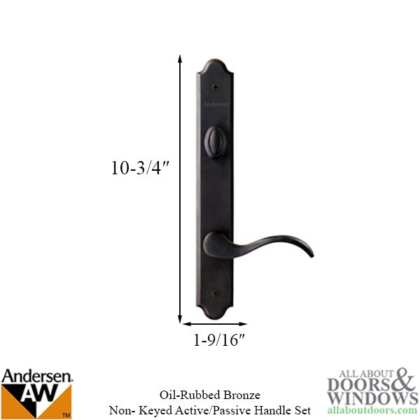 Andersen Covington Double Door Handle Trim Set for Frenchwood Hinged Patio Doors – Oil Rubbed Bronze
