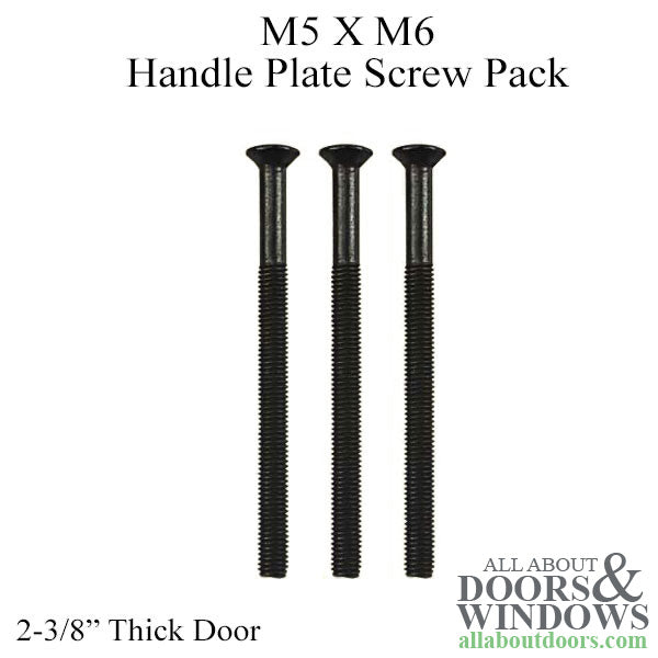 Hoppe Backplate Screw Pack – M5 x 70mm, Black, for 2-3/8" Doors