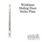 Winkhaus Sliding Door Strike Plate – Flat with Radius Ends, 12-13/16" Length