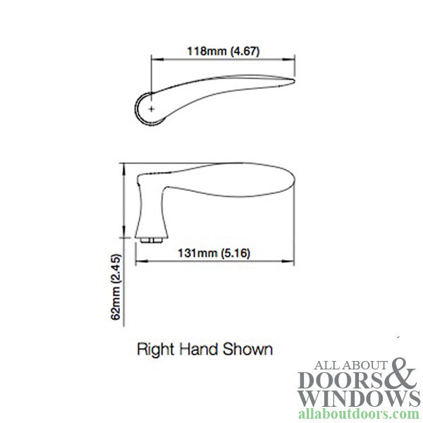 Hoppe M1603/2167N Rodos Keyed Active Handleset – Contemporary Square, Rustic Umber