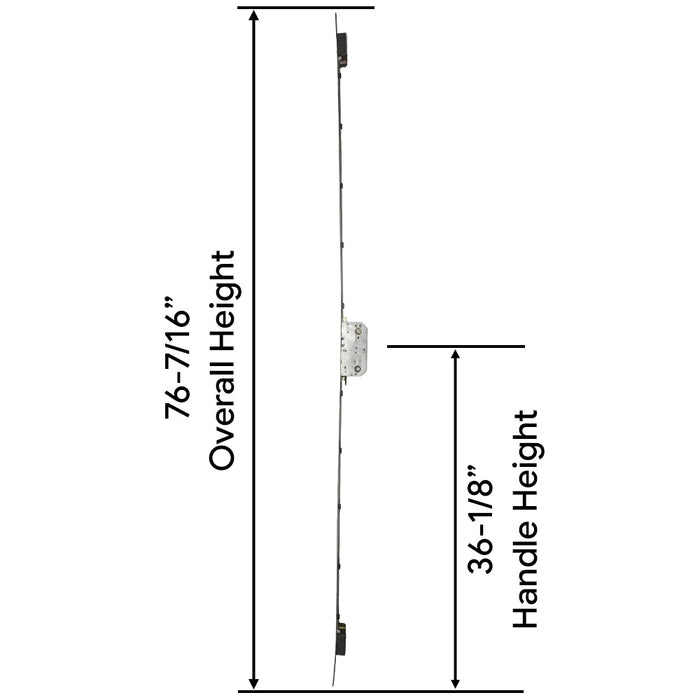Andersen A-Series 3-Point Lock Mechanism for FWHID68/FWHOD68 Doors – 50mm Backset, 106mm PZ