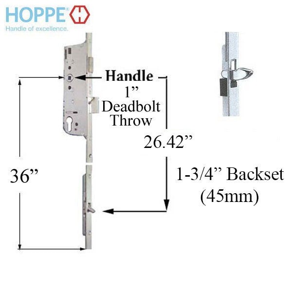 Hoppe HLS9000 Automatic Tongue Gear – 45mm Backset, 92mm PZ