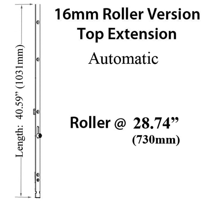 Hoppe Automatic Top Extension – 35mm Backset, 92mm PZ, 16mm Faceplate