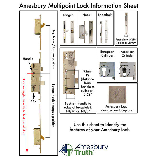 Premier P2000 Multipoint Lock Gearbox – 35mm Backset, 92mm PZ
