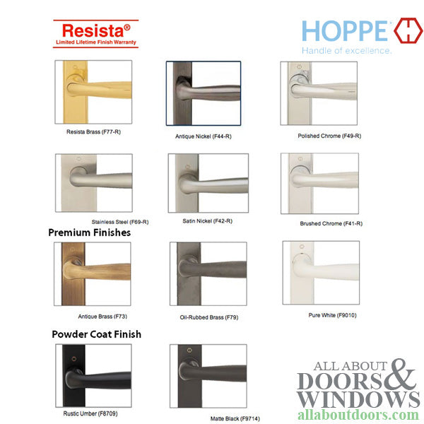 Hoppe Munchen Lever Handle – Right Hand, Resista Brass
