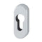 Aluminum Euro Profile Cylinder Escutcheon – Silver, 50mm Screw Holes