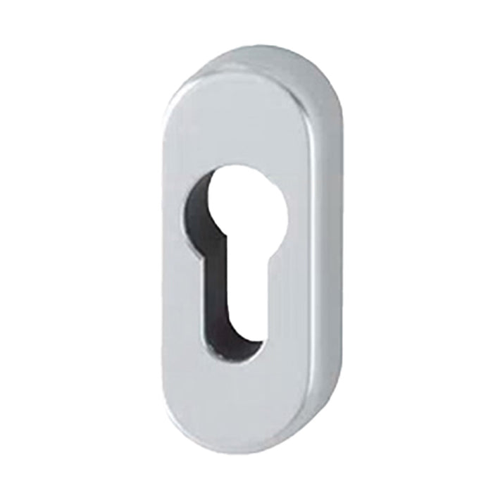 Aluminum Euro Profile Cylinder Escutcheon – Silver, 50mm Screw Holes