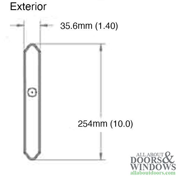 Hoppe M151VK Fixed Dummy Handleset for 2-Point Sliding Doors – Satin Nickel
