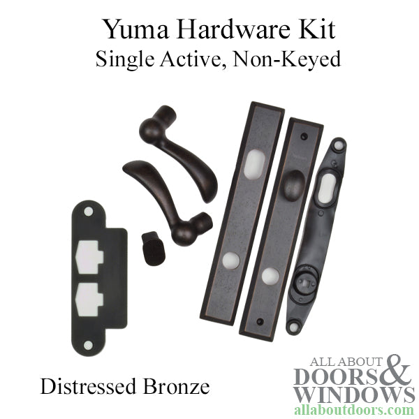 Andersen Yuma Handleset for Single Active Hinged Patio Door – Distressed Bronze