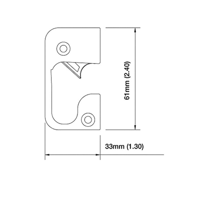 Hoppe Auto-Release Strike Plate – Oil Rubbed Brass