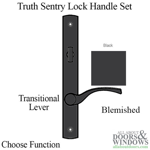 Truth Sentry Transitional Handle Set – 92mm PZ, Black (Blemished)