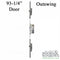 Multipoint Lock for 8' Outswing Doors – 60mm Backset, 133mm PZ