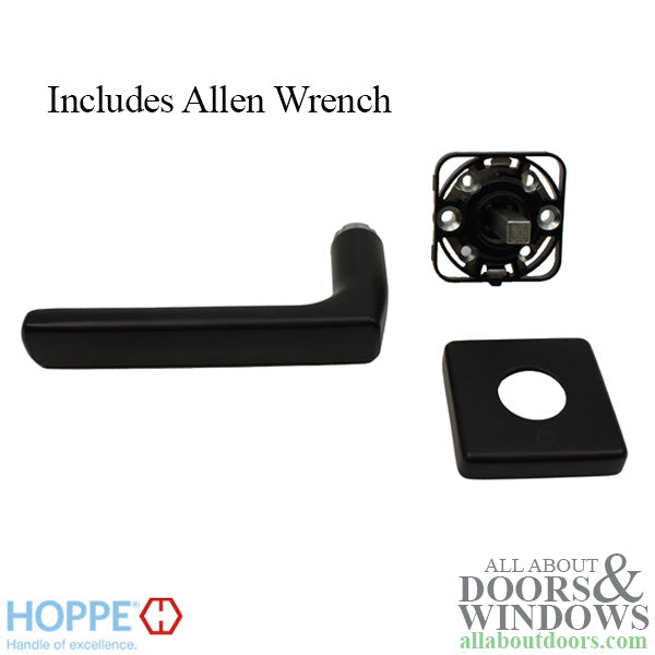 Hoppe Dallas Interior Handle Half Set on Rose – Black