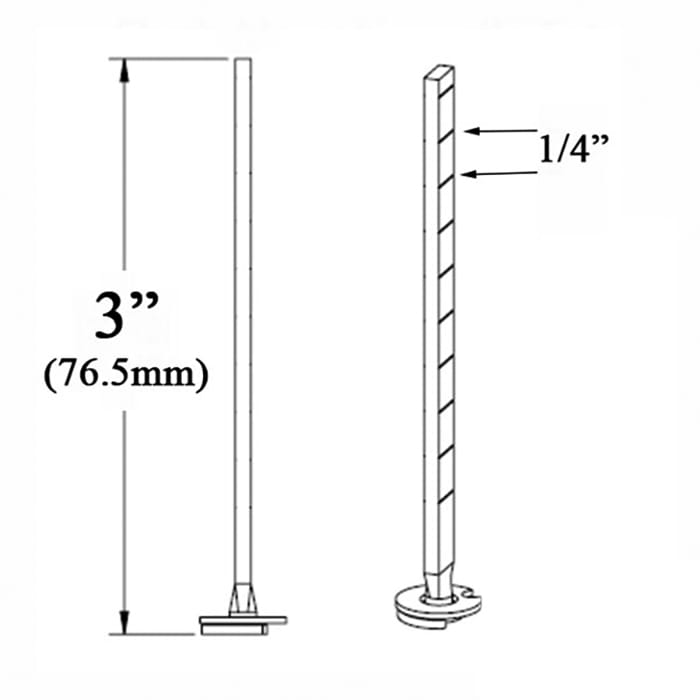 Hoppe HLS7 Cylinder Tail Piece – 3" (76.5mm)