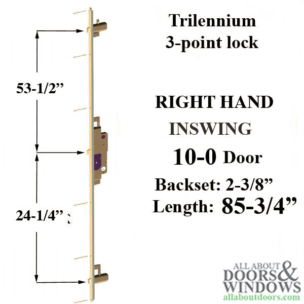 Trilennium 3000 Series Multipoint Lock – 60mm Backset, Victorian Bronze