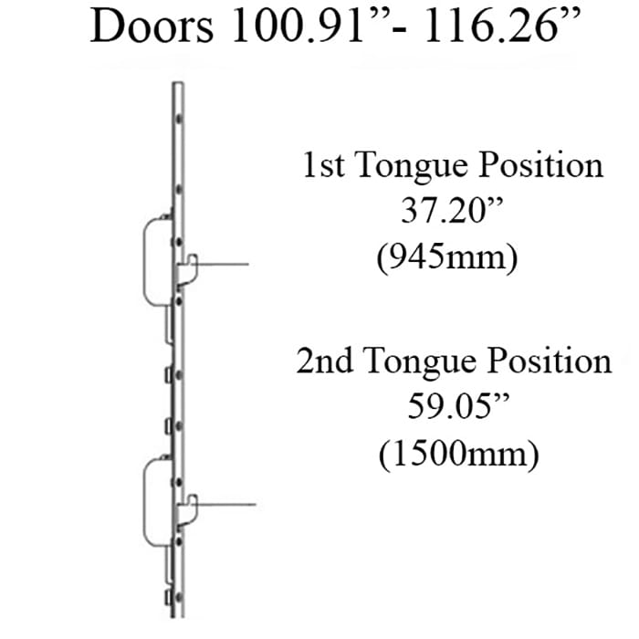 Hoppe HLS9000 Manual Top Extension with Swing Hooks – 16mm Faceplate, 78.66" Length