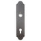 Hoppe Wide Traditional Exterior Backplate for Active Handlesets – 92mm PZ, Matte Black