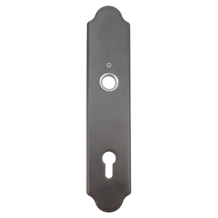 Hoppe Wide Traditional Exterior Backplate for Active Handlesets – 92mm PZ, Matte Black