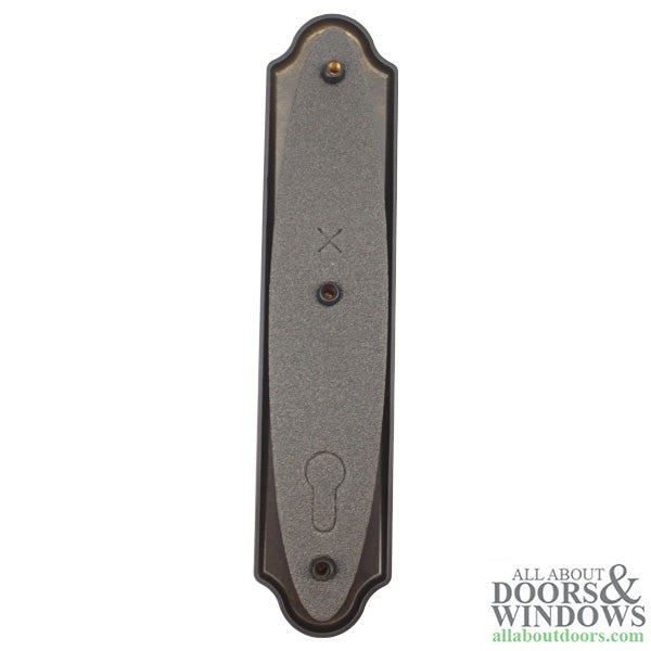 Hoppe Wide Traditional Exterior Backplate for Active Handlesets – 92mm PZ, Matte Black