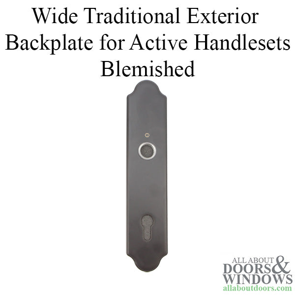 Hoppe Wide Traditional Exterior Backplate for Active Handlesets – 92mm PZ, Matte Black (Blemished)
