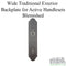 Hoppe Wide Traditional Exterior Backplate for Active Handlesets – 92mm PZ, Matte Black (Blemished)