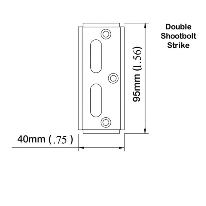 Hoppe Double Shootbolt Strike for Multipoint Doors