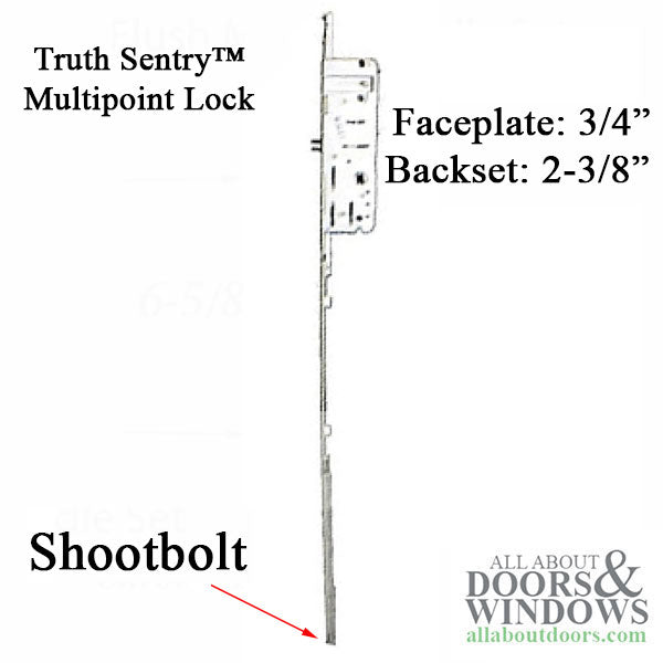 Truth Sentry Active Shootbolt – 60mm Backset, 92mm PZ, 36" Handle Height