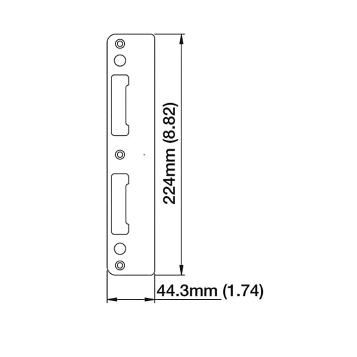 Hoppe Latch & Deadbolt Strike Plate – Curved Lip, Oil Rubbed Brass