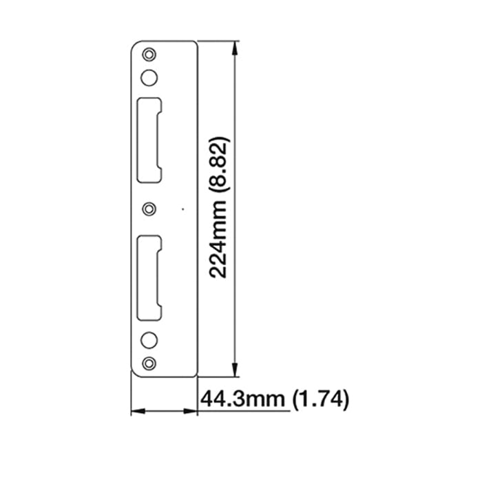 Hoppe Latch & Deadbolt Strike Plate – Curved Lip, Matte Black
