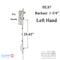 Hoppe HLS7 Swing Hook Active Gear – 45mm Backset, 92mm PZ, 29.65" Hook, Left Hand