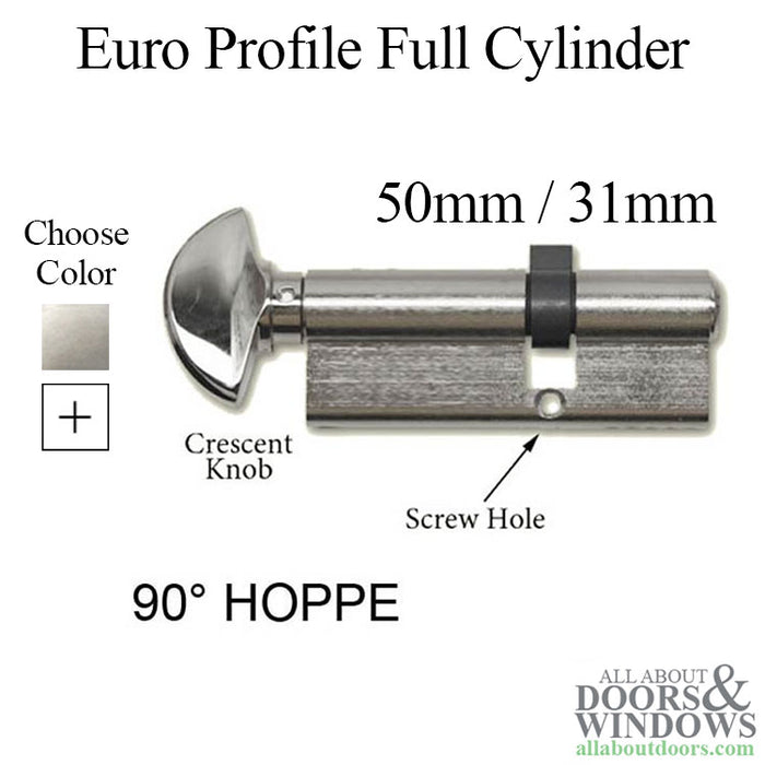 Hoppe Euro Profile Cylinder – 31.5/50.5mm, Satin Nickel