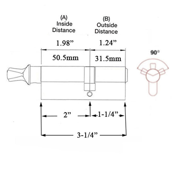 Hoppe Euro Profile Cylinder – 31.5/50.5mm, Satin Nickel