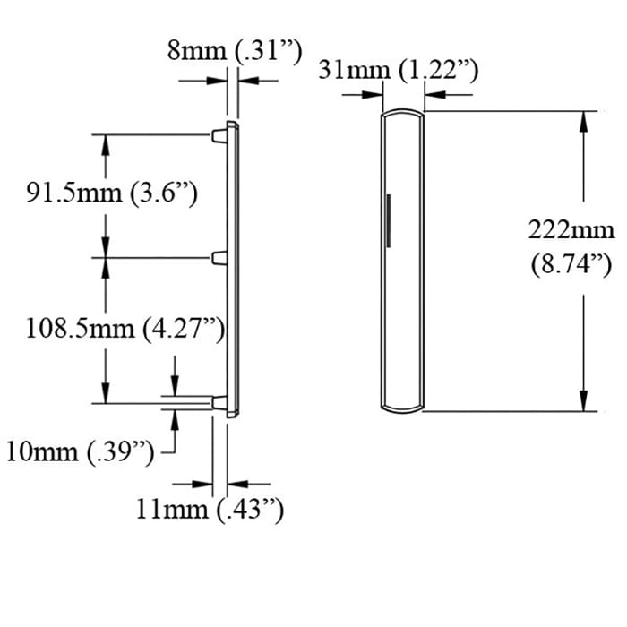 Hoppe M216N Narrow Exterior Backplate – Oil Rubbed Brass