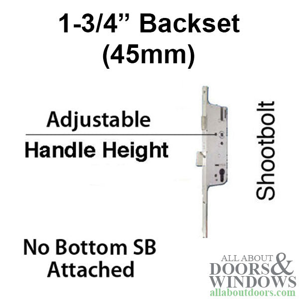 Hoppe 2-Piece Bottom Shootbolt Gear – 45mm Backset, Active