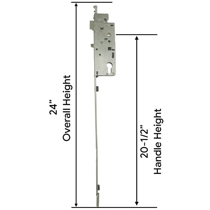 Hoppe 2-Piece Bottom Shootbolt Gear – 45mm Backset, Active