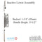 Hoppe HLS9000 Inactive Shootbolt for Passive Door – 45mm Backset, 35-1/2" Handle Height