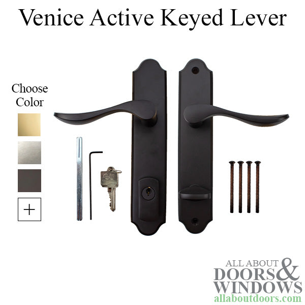 G-U Venice Active Handleset Trim – 45mm Backset, 92mm PZ, American Cylinder
